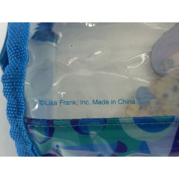 Lisa Frank Girl w/ Cat Kitten Make-Up Vinyl Clear Bag Pen Pencil Case Pouch - Picture 10 of 10